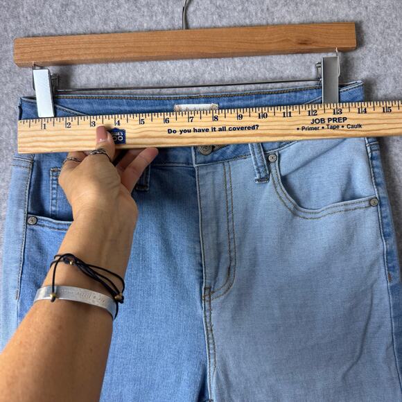 Altar’d State Jeans Women’s 28 Patchwork Flared High Rise Stretch Boho Hippie - Picture 3 of 11